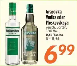 inkoop Grasovka Vodka oder Moskovskaya Angebot