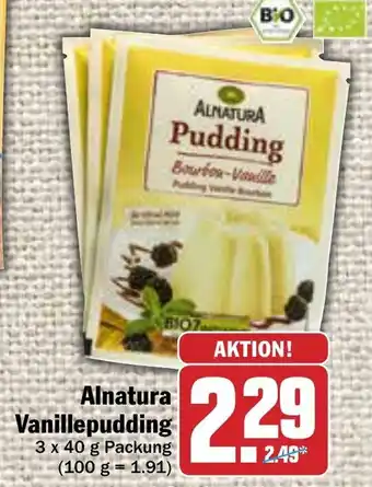 AEZ Alnatura Vanillepudding 3x40g Angebot