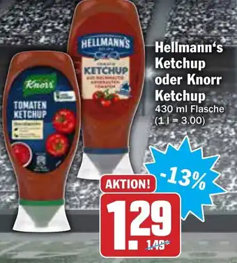 AEZ Hellmann's Ketchup oder Knorr Ketchup 430ml Angebot