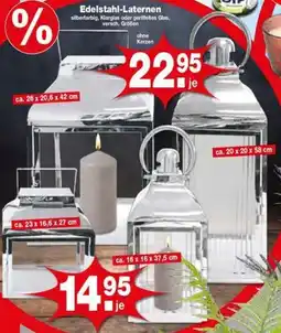 Krümet Sonderposten Edelstahl-Laternen Angebot