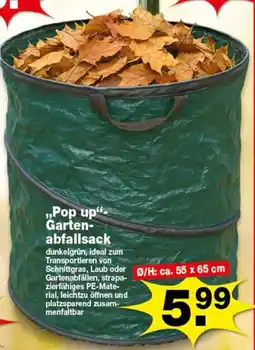 Krümet Sonderposten "Pop up"-Garten-abfallsack Angebot