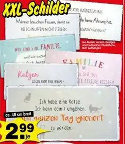 Krümet Sonderposten XXL-Schilder Angebot