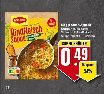 Scheck-in-Center Maggi Guten Appetit Suppe Angebot