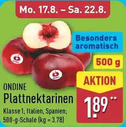 Aldi Nord ONDINE Plattnektarinen Angebot