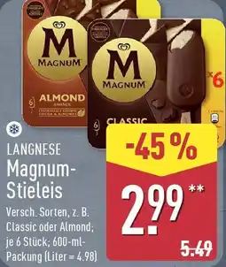 Aldi Nord LANGNESE Magnum Stieleis Angebot