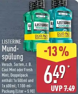 Aldi Nord LISTERINE Mundspülung Angebot