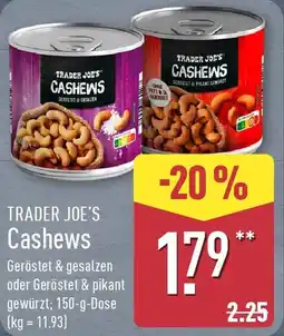 Aldi Nord TRADER JOE'S Cashews Angebot
