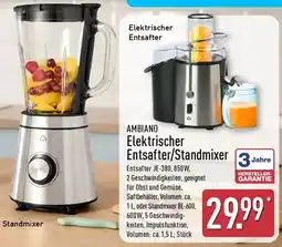 Aldi Nord AMBIANO Elektrischer Entsafter/Standmixer Angebot