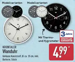 Aldi Nord KRONTALER Wanduhr Angebot
