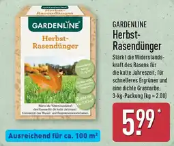 Aldi Nord GARDENLINE Herbst Rasendünger Angebot