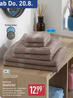Aldi Nord NOVITESSE Handtücher Angebot