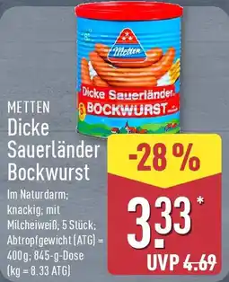 Aldi Nord METTEN Dicke Sauerländer Bockwurst Angebot