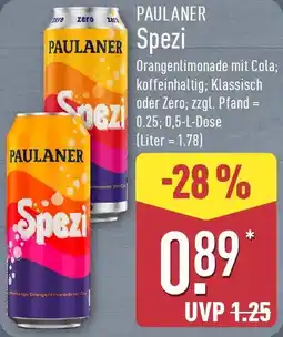 Aldi Nord PAULANER Spezi Angebot