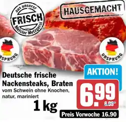 HIT Deutsche frische Nackensteaks, Braten Angebot