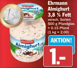 HIT Ehrmann Almighurt 3,8 % Fett Angebot
