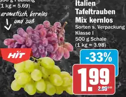 HIT Italien Tafeltrauben Mix kernlos Angebot