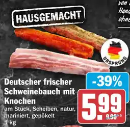 HIT Deutscher frischer Schweinebauch mit Knochen Angebot