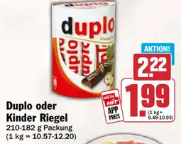 HIT Duplo oder duplo Kinder Riegel Angebot