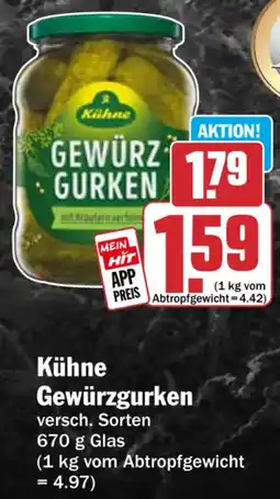 HIT Kühne Gewürzgurken Angebot