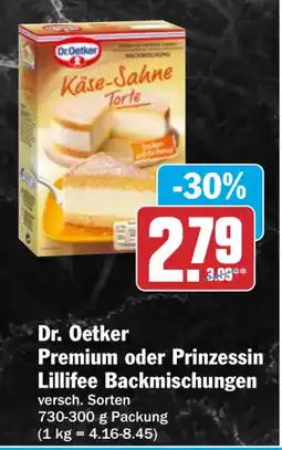 HIT Dr. Oetker Premium oder Prinzessin Lillifee Backmischungen Angebot