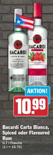 HIT Bacardi Carta Blanca, Spiced oder Flavoured Rum Angebot