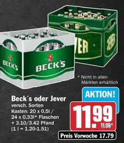 HIT Beck's oder Jever Angebot