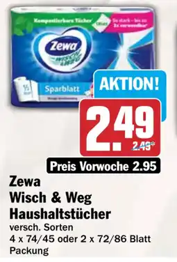 HIT Zewa Wisch & Weg Haushaltstücher Angebot