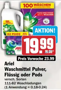 HIT Ariel Waschmittel Pulver, Flüssig oder Pods Angebot