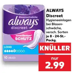 Kaufland ALWAYS Discreet Angebot