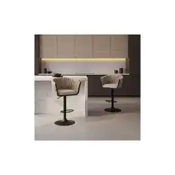Netto Marken-Discount HOME DELUXE Barhocker höhenverstellbar gewebt SAMIR - 2er Set Beige Angebot