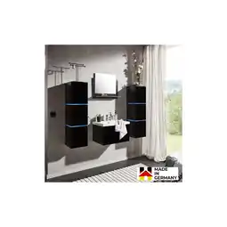 Netto Marken-Discount HOME DELUXE Badmöbel Komplettset WANGEROOGE XL - Schwarz Made in Germany Angebot