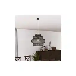 Netto Marken-Discount HOME DELUXE Hängeleuchte aus Rattan SIA - Schwarz Angebot