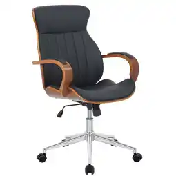 Netto Marken-Discount TPFLiving Bürostuhl Mellow Kunstleder Walnuss/Weiß Angebot