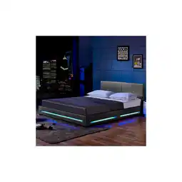 Netto Marken-Discount HOME DELUXE LED Bett ASTEROID - 160 x 200 cm Dunkelgrau Angebot