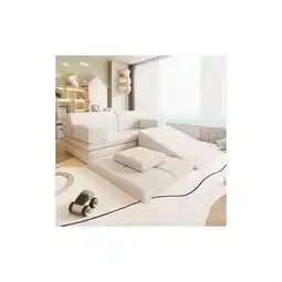 Netto Marken-Discount HOME DELUXE Spielsofa LIV inkl. Rutsche - Cord Beige Angebot