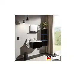 Netto Marken-Discount HOME DELUXE Badmöbel Komplettset WANGEROOGE L - Schwarz Made in Germany Angebot