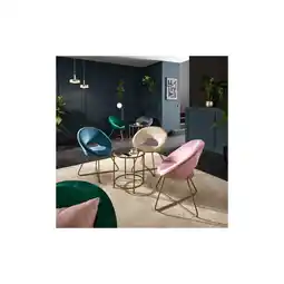 Netto Marken-Discount HOME DELUXE Samtstuhl mit Beistelltisch SELESA - Grau Angebot
