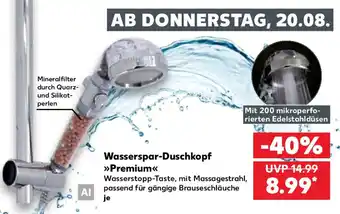 Kaufland Wasserspar-Duschkopf Premium Angebot