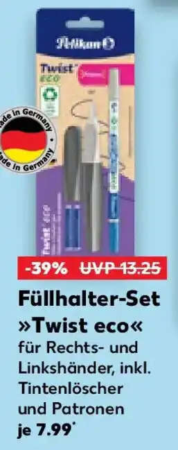 Kaufland Pelikan Füllhalter-Set Twist eco Angebot