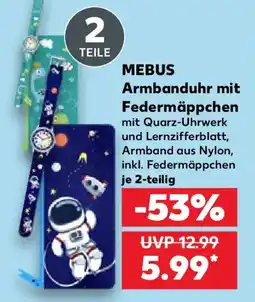 Kaufland MEBUS Armbanduhr mit Federmäppchen Angebot