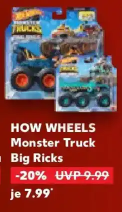 Kaufland HOW WHEELS Monster Truck Big Ricks Angebot