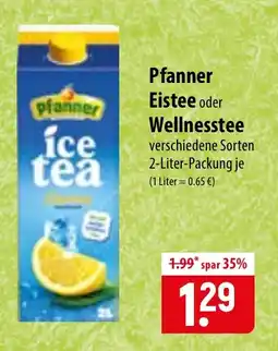Famila Nord Ost Pfanner Eistee oder Wellnesstee Angebot
