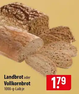 Famila Nord Ost Landbrot oder Vollkornbrot Angebot