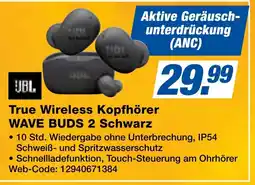 Famila Nord Ost JBL True Wireless Kopfhörer WAVE BUDS 2 Schwarz Angebot
