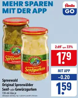 Famila Nord Ost Spreewald Original Spreewälder Senf- oder Gewürzgurken Angebot