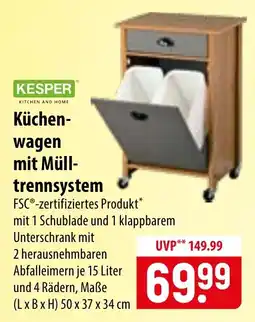 Famila Nord Ost KESPER Küchenwagen mit Mülltrennsystem Angebot