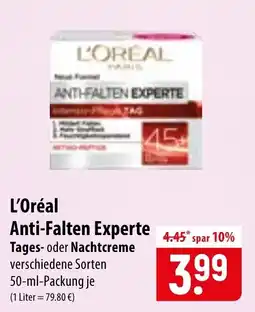 Famila Nord Ost L'Oréal Anti-Falten Experte Angebot