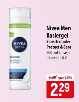 Famila Nord Ost Nivea Men Rasiergel Sensitive oder Protect & Care Angebot