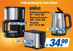 Famila Nord Ost BRAUN Kaffeemaschine WK 1500 BK Wasserkocher HT 1510 BK Toaster Angebot