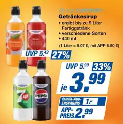 Famila Nord Ost sodastream Getränkesirup Angebot